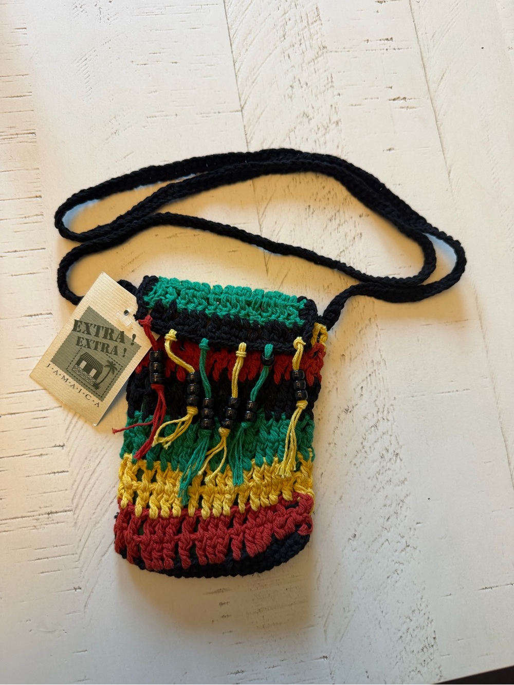 Handmade Crochet Jamaica Bag With Strap
